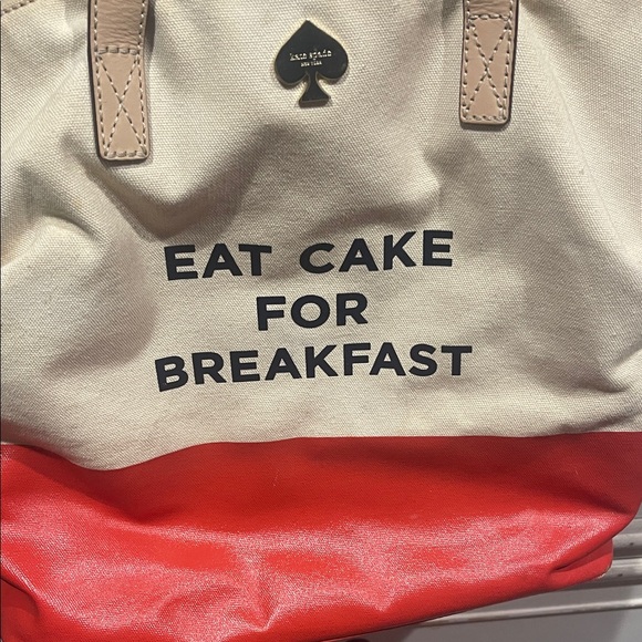 Vintage Kate Spade Tan and Red Tote Bag - Picture 2 of 10